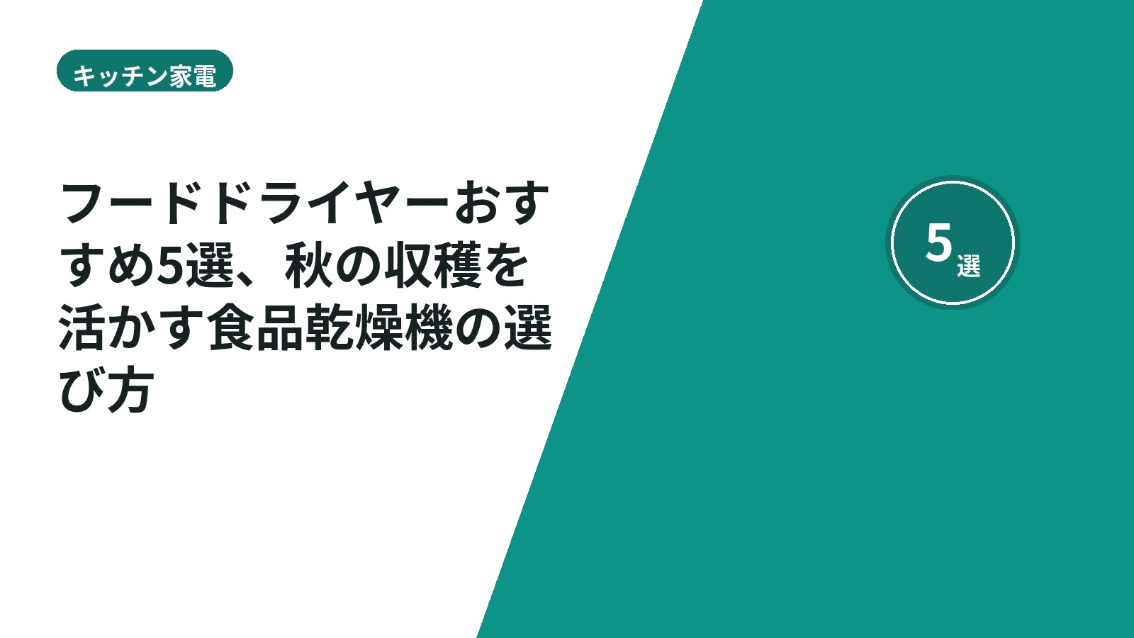 フードドライヤーおすすめ5選、秋の収穫を活かす食品乾燥機の選び方